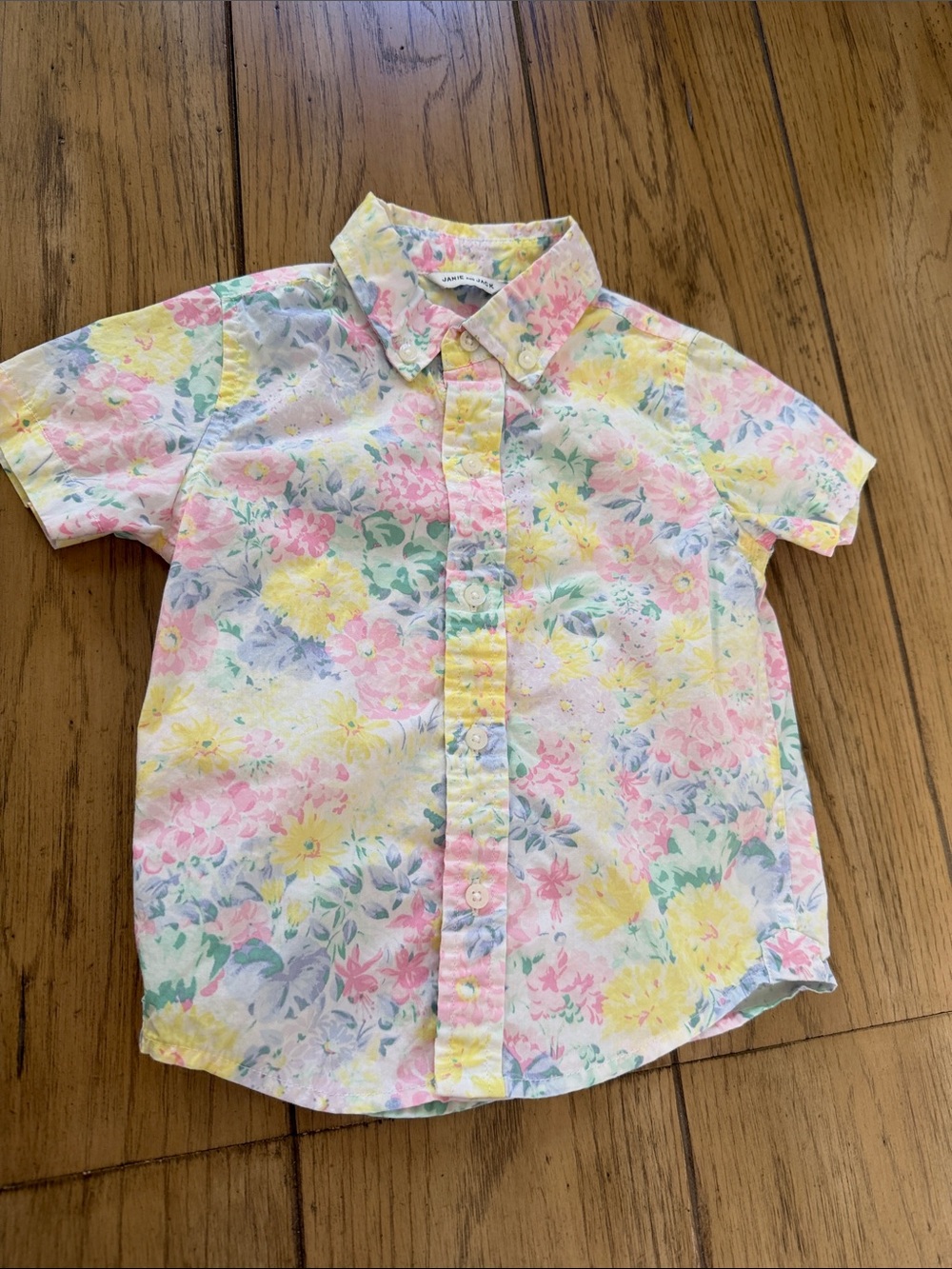 Janie and Jack Short Sleeve Button Down Shirt